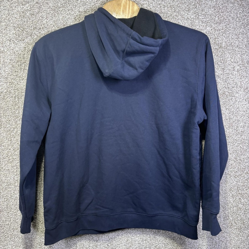 Carhartt Hoodie Mens XL Blue Fleece Full Zip Sleeve Logo Loose Fit Sweatshirt - Picture 7 of 7
